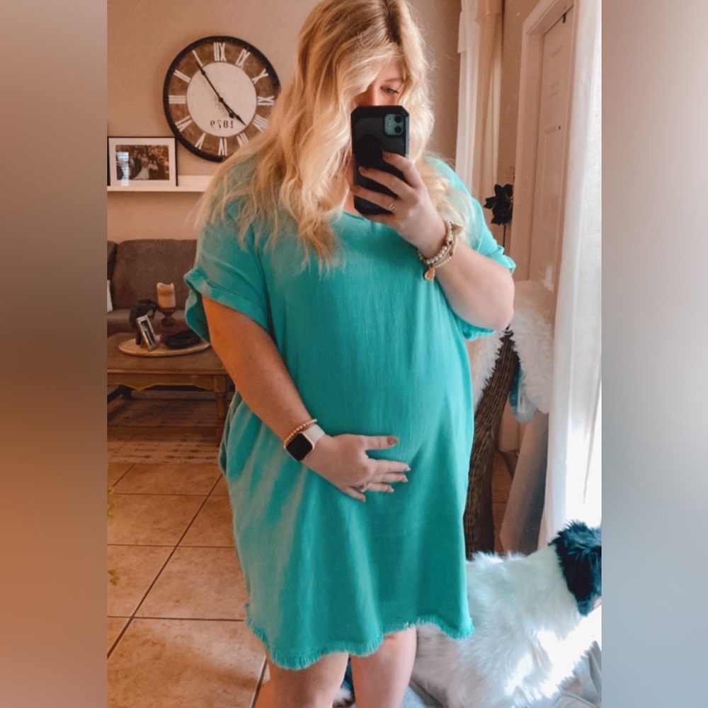 Umgee Teal Dress with pockets!